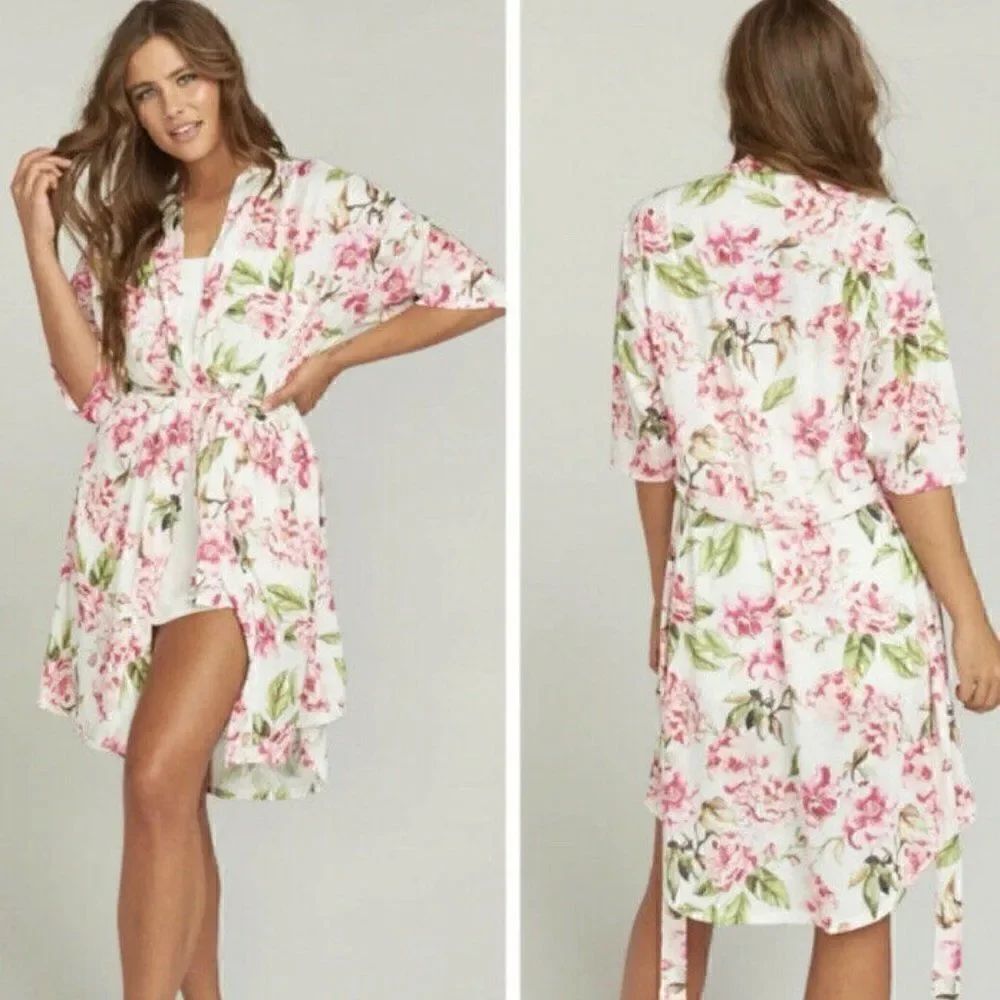 Show Me Your Mumu Brie Floral Rose Robe Kimono OS